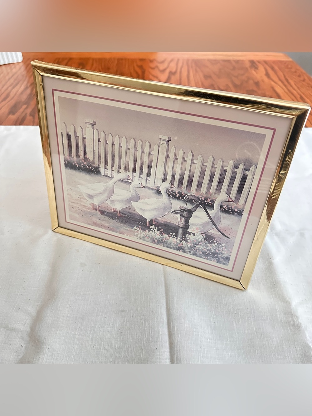Vintage goose print 10x8 framed